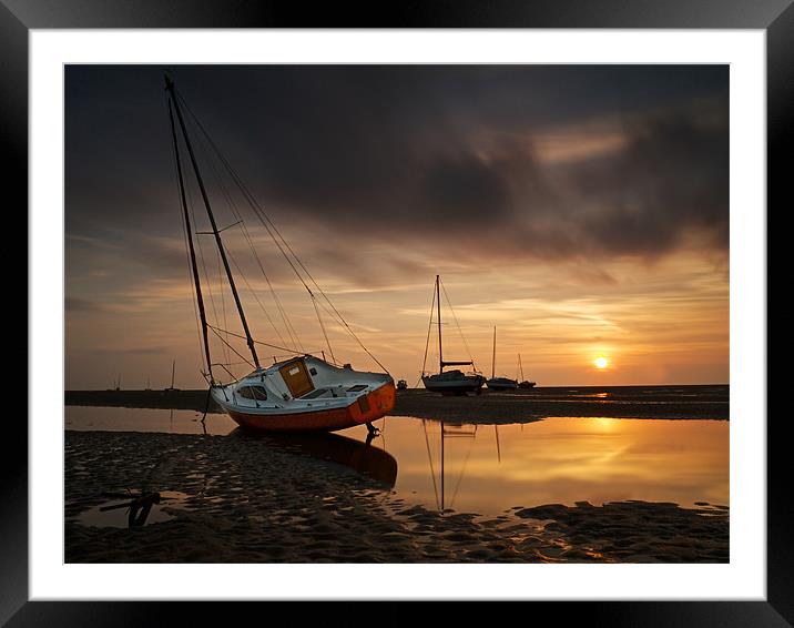 WIRRAL SUNSET. Framed Mounted Print by Neil  Hulme