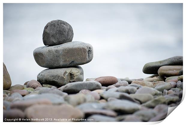 Pebble Stack Print by Helen Northcott