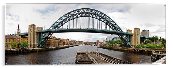 Tyne Bridge Panorama Acrylic by eric carpenter