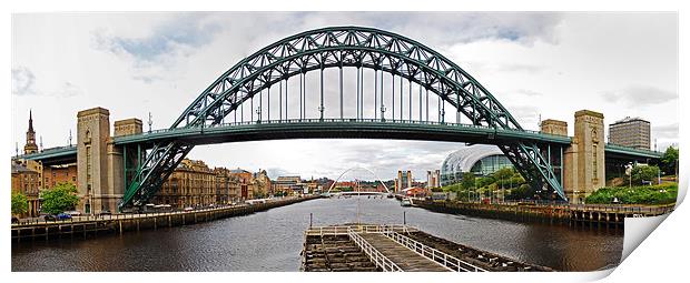 Tyne Bridge Panorama Print by eric carpenter