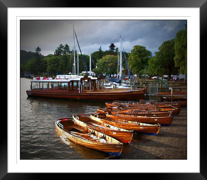 lake boats Framed Mounted Print by eric carpenter