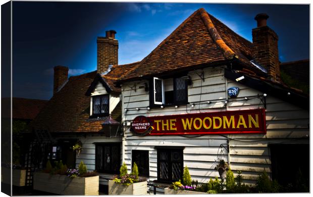 The Woodman Pub Canvas Print by David Pyatt