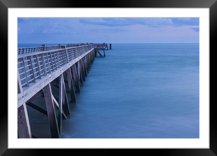 Sunset on the pier Framed Mounted Print by Ian Jones