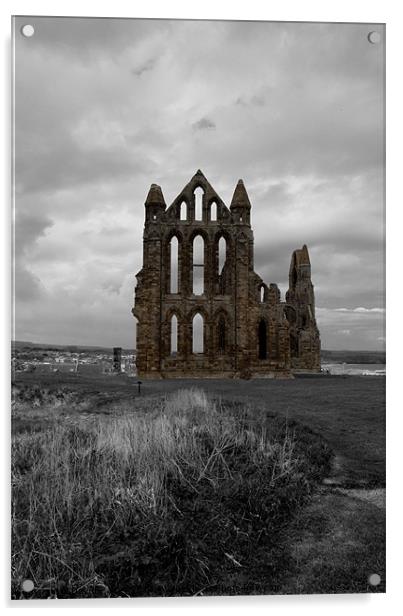 Whitby Abbey Acrylic by David Pacey