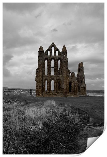 Whitby Abbey Print by David Pacey