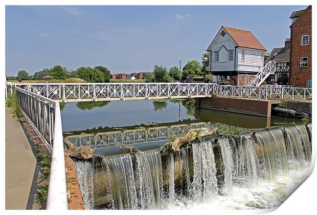Abbey Mill and Weir Print by Tony Murtagh