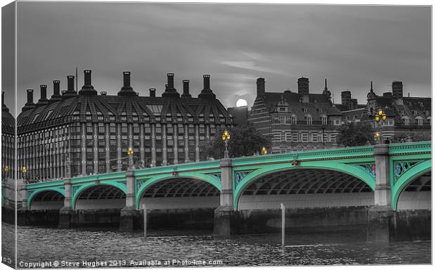 Westminster Bridge London Canvas Print by Steve Hughes