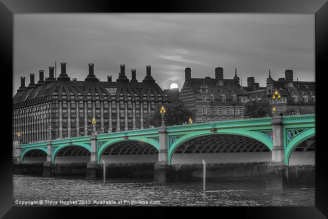 Westminster Bridge London Framed Print by Steve Hughes