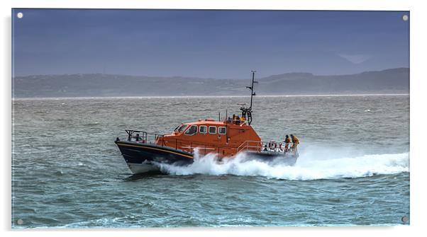 The New Kiwi Lifeboat Acrylic by Gail Johnson