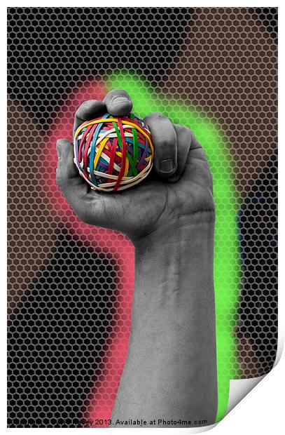 Rubberband Ball Print by David Pacey