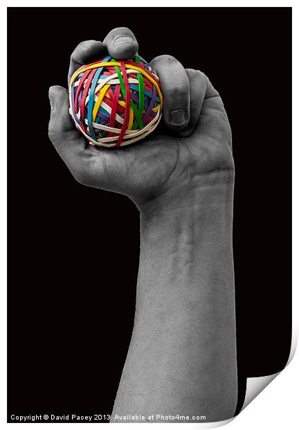 Rubberball Hand Print by David Pacey