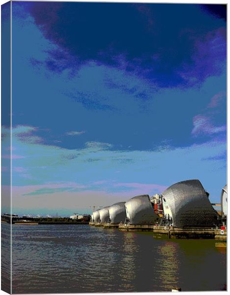 Thames Barrier Canvas Print by Colin Richards