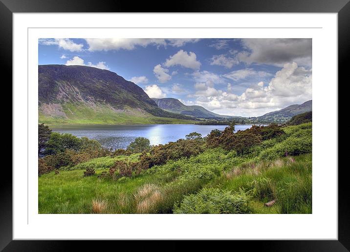 Crummock Water Framed Mounted Print by Andrew Roland