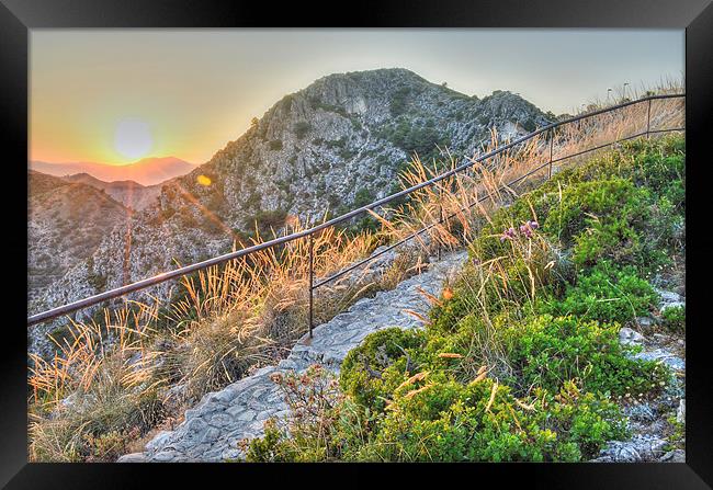 Summer sunset in the Andalusian mountains Framed Print by Levente Baroczi