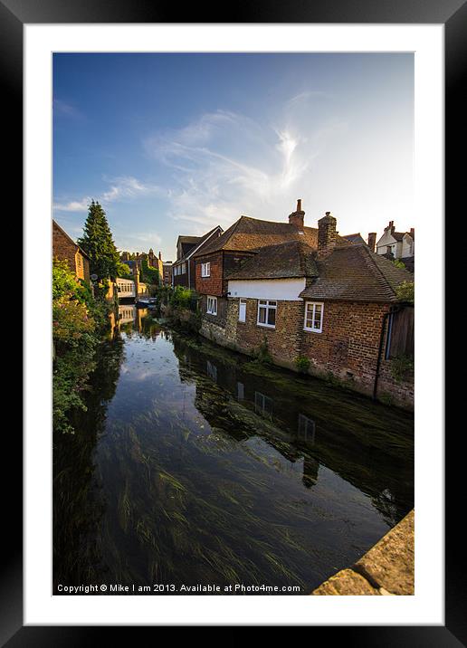 River side houses on the Stour Framed Mounted Print by Thanet Photos