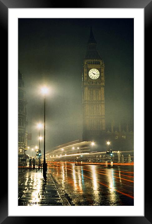 A Glowing Big Ben Framed Mounted Print by Carole-Anne Fooks