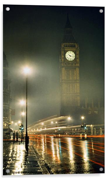 A Glowing Big Ben Acrylic by Carole-Anne Fooks