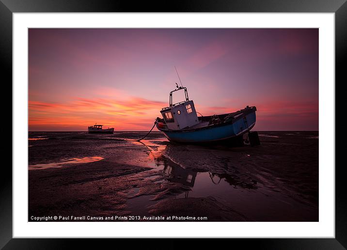 July afterglow at Meols Framed Mounted Print by Paul Farrell Photography