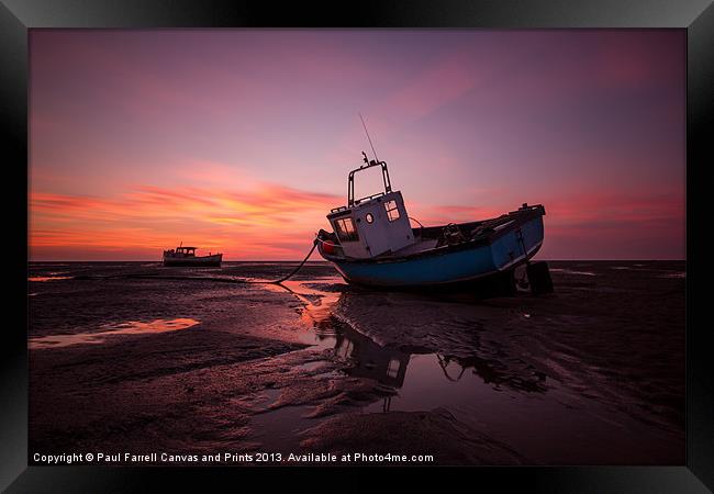July afterglow at Meols Framed Print by Paul Farrell Photography