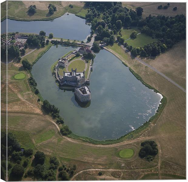 Leeds Castle From The Air Canvas Print by Nigel Jones