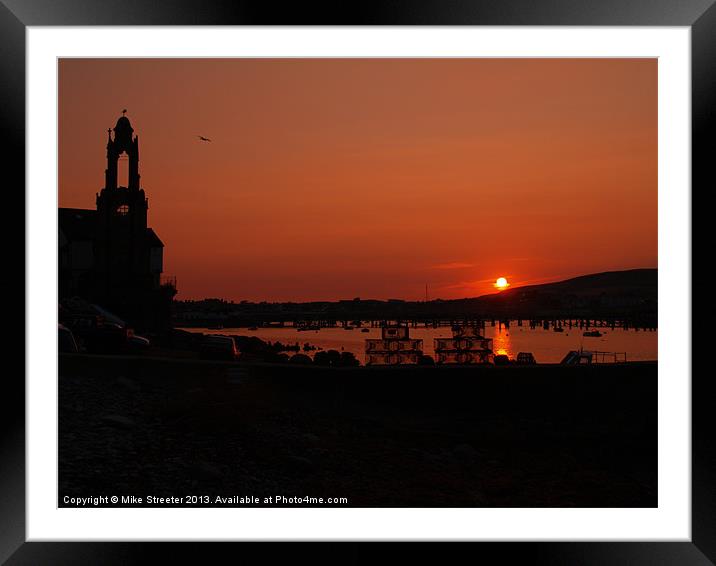 Sunset Over Swanage 2 Framed Mounted Print by Mike Streeter