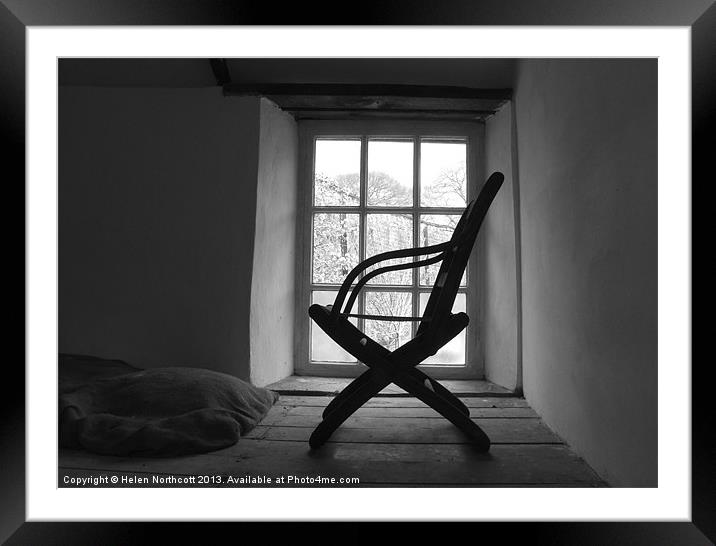 Chair Silhouette Framed Mounted Print by Helen Northcott
