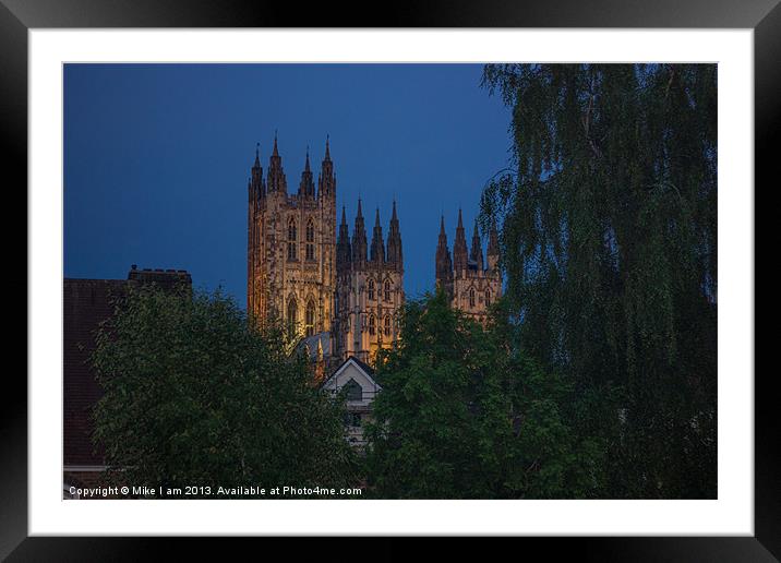 Canterbury Cathedral at night Framed Mounted Print by Thanet Photos