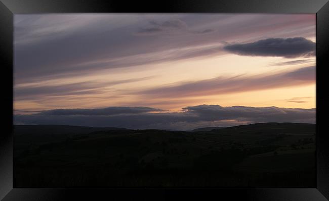 Sunset over the Moors Framed Print by Susan Mundell