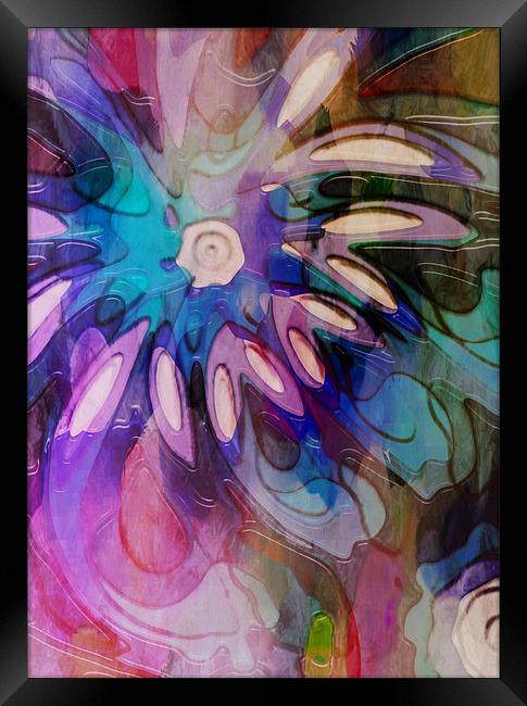 Flowery Illusion Framed Print by Amanda Moore