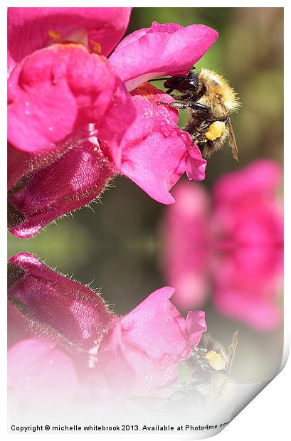Bee myself Print by michelle whitebrook