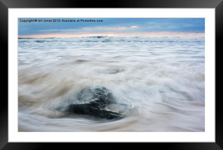 Isolated boulder Framed Mounted Print by Ian Jones
