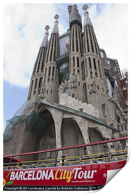 Sagrada Familia, Barcelona Print by Graham Custance