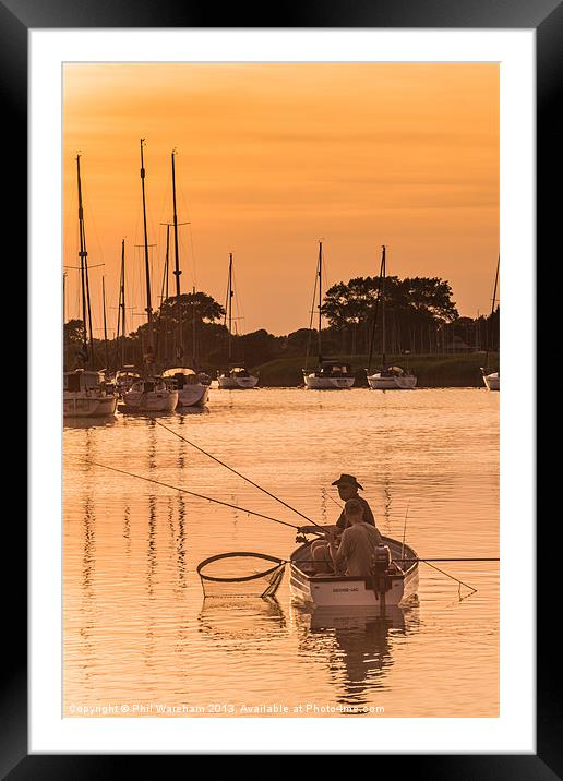 Fishing Framed Mounted Print by Phil Wareham
