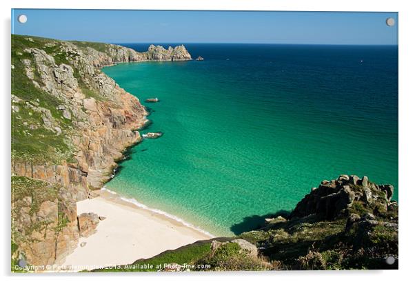 Logan Rock near Porthcurno Acrylic by Pete Hemington