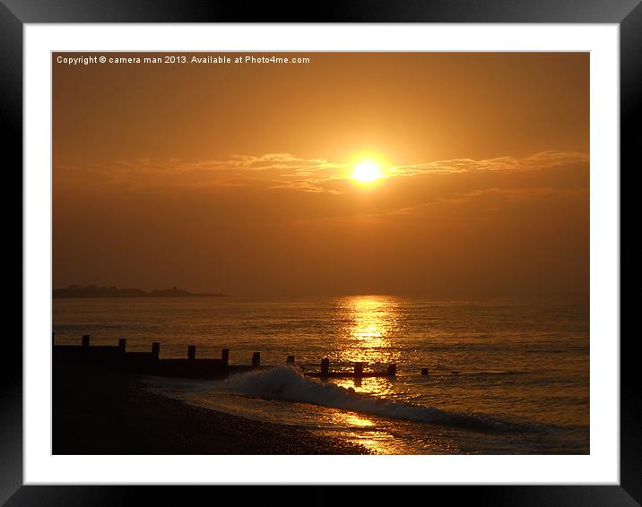 Coastal sunrise Framed Mounted Print by camera man