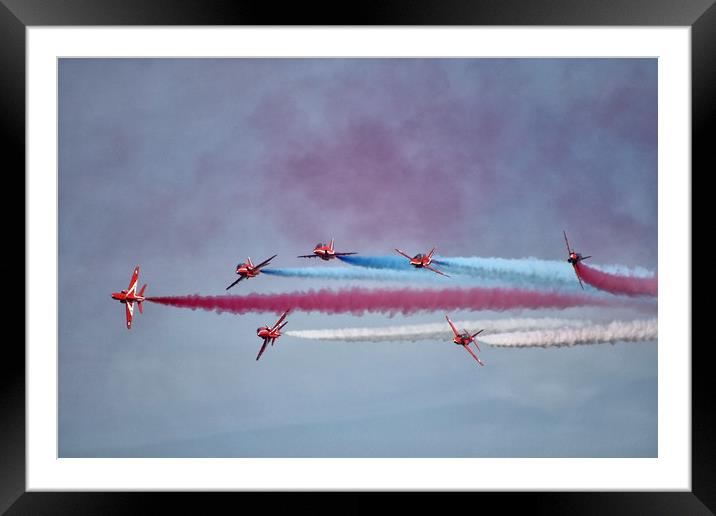 The Red Arrows 1 Framed Mounted Print by Becky Dix