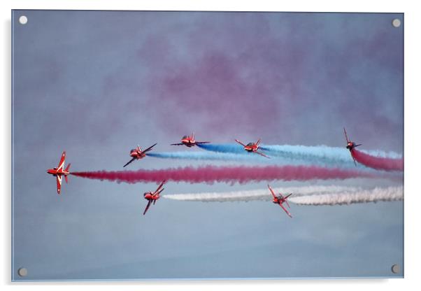 The Red Arrows 1 Acrylic by Becky Dix
