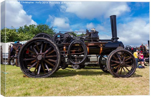 Ploughing Engine Canvas Print by Christopher Kelly