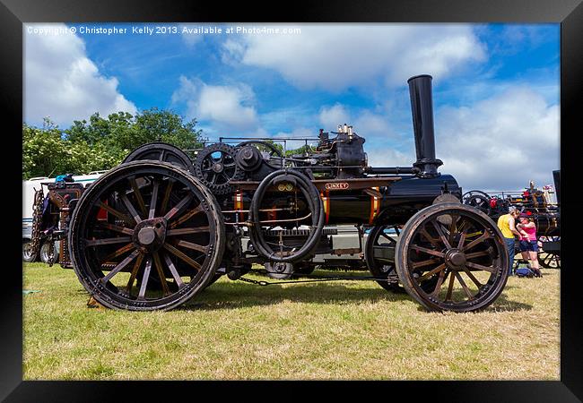 Ploughing Engine Framed Print by Christopher Kelly