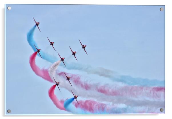 The RAF Red Arrows 2 Acrylic by Becky Dix