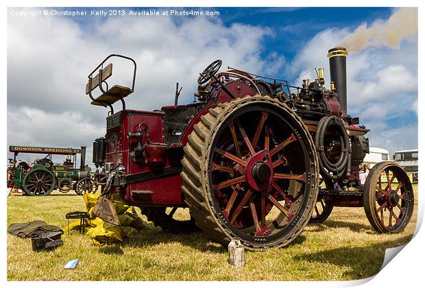 The ploughing Engine Print by Christopher Kelly