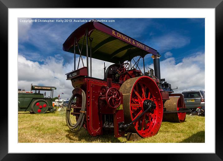 Steam Roller Framed Mounted Print by Christopher Kelly