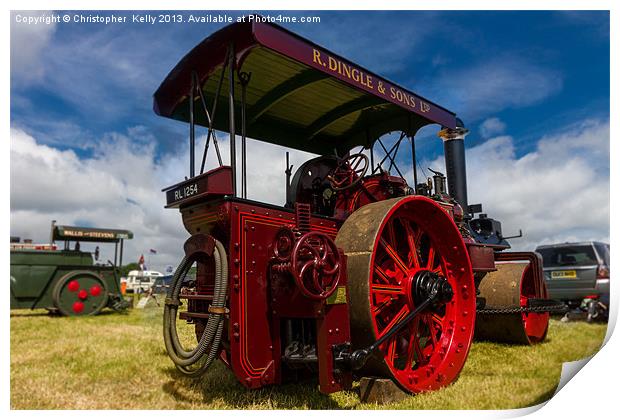 Steam Roller Print by Christopher Kelly