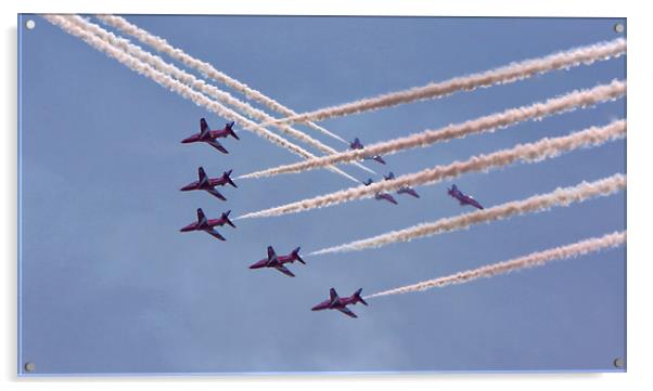 The RAF Red Arrows 4 Acrylic by Becky Dix