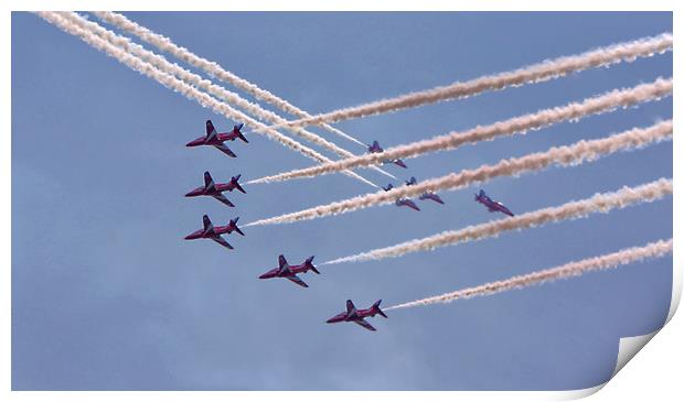 The RAF Red Arrows 4 Print by Becky Dix