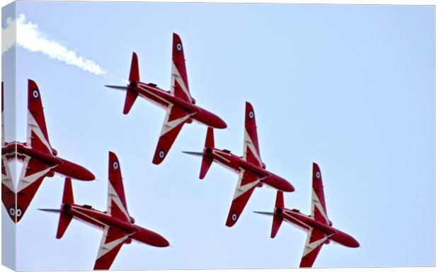 The RAF Red Arrows 5 Canvas Print by Becky Dix