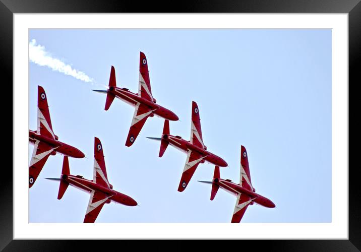 The RAF Red Arrows 5 Framed Mounted Print by Becky Dix