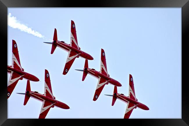 The RAF Red Arrows 5 Framed Print by Becky Dix