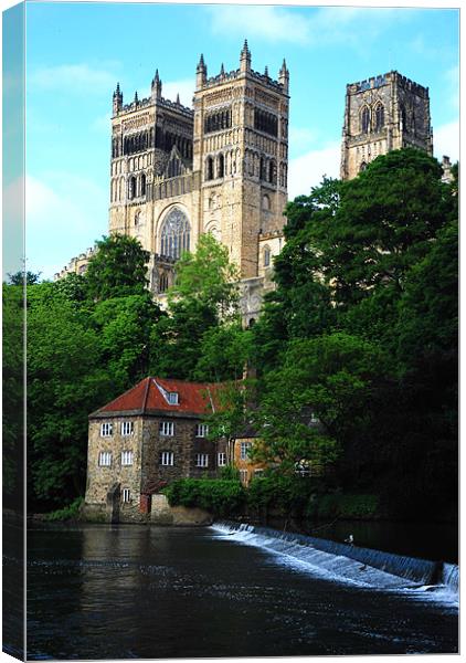 Durham Cathedral and  Fulling Mil Canvas Print by eric carpenter