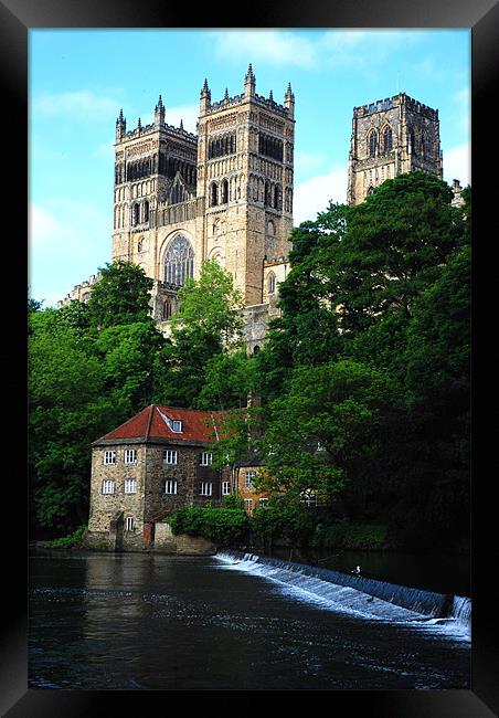 Durham Cathedral and  Fulling Mil Framed Print by eric carpenter